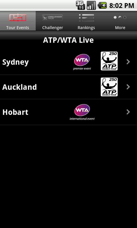 ATP/WTA Live Screen 2