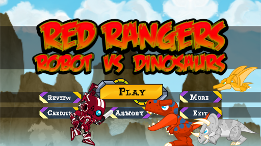 Red Rangers Robot VS Dinosaurs