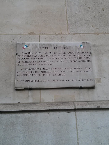 Hotel Lutetia- Commemoration De La Liberation Des Camps