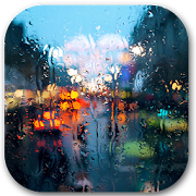 Rain behind glass  Icon