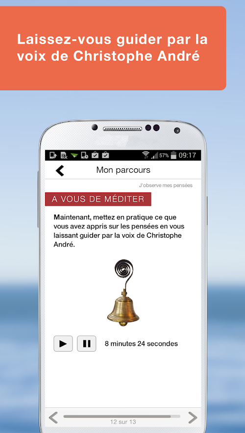 Android application Méditer avec Christophe André screenshort