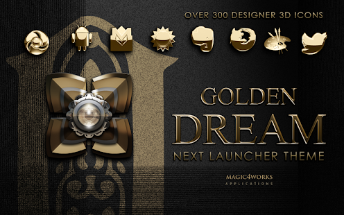 Next Launcher Theme Golden D