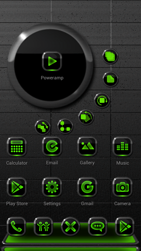 NEON GREEN Next Launcher Theme Screen 2