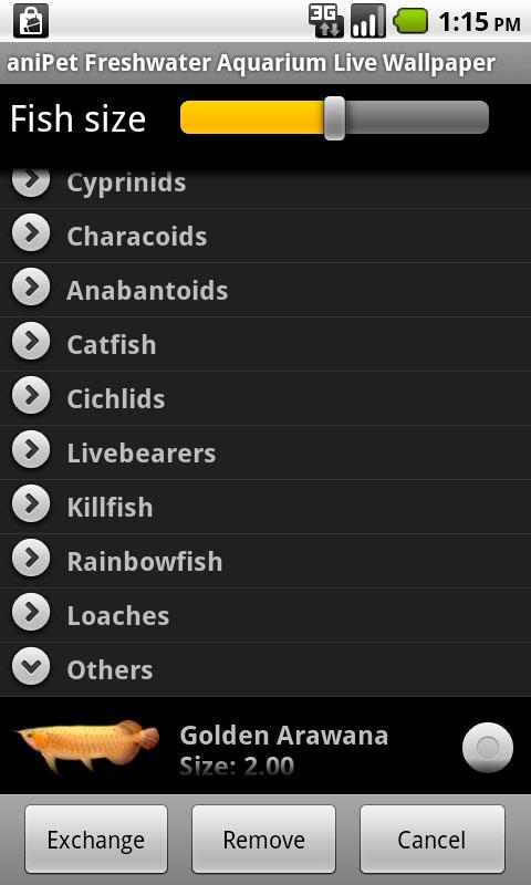 aniPet Freshwater Aquarium LWP - screenshot