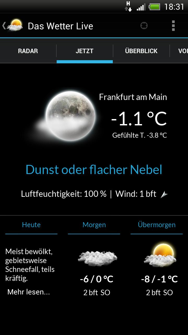 Das Wetter Live Screen 1