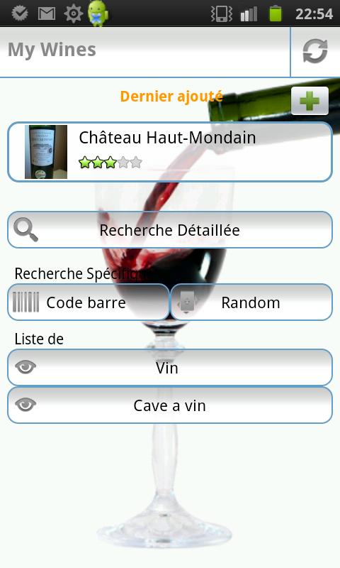 Android application My Wines - Wine Cellar screenshort