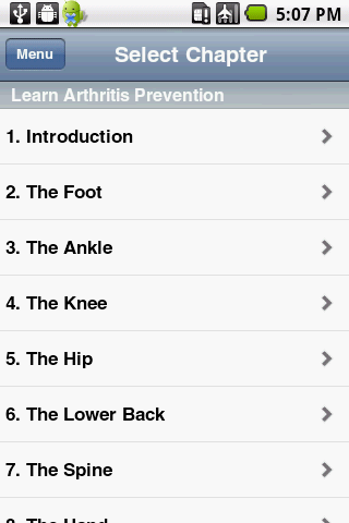Learn Arthritis Prevention Screen 3