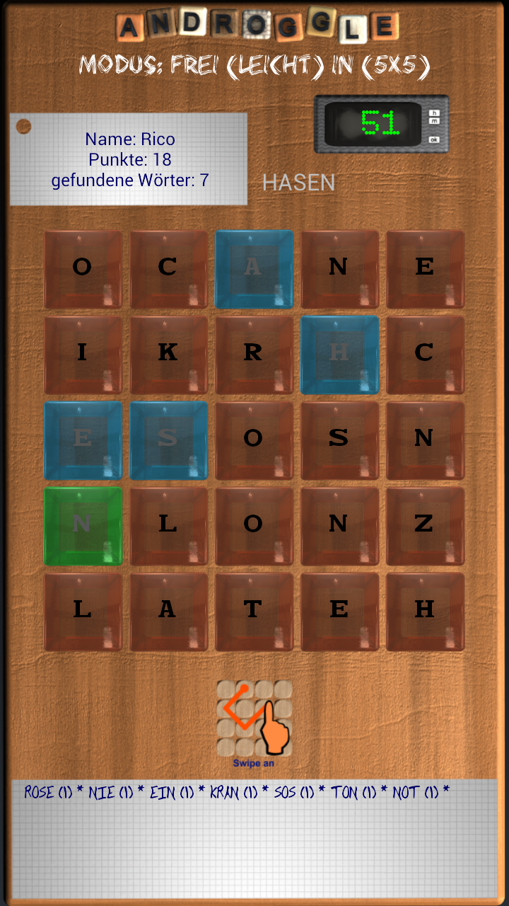 Androggle Pro DE - Boggle Screen 3