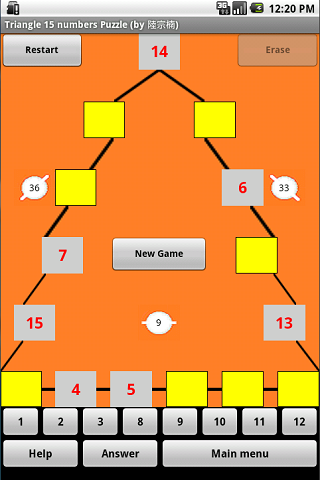 Wordoku triangle 6g puzzle