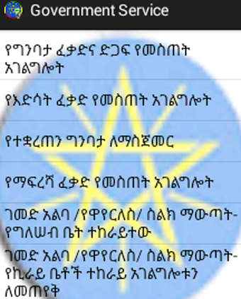 Ethiopian government Services