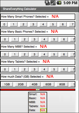 Verizon Plan Calculator