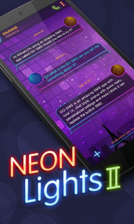 GO SMS NEONLIGHTS II THEME - 1.0 - (Android)