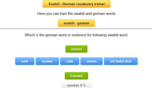 swahili german trainer