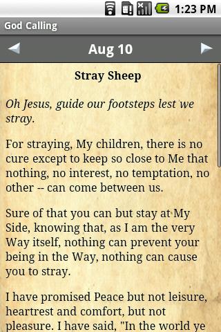 Android application God Calling Devotional screenshort