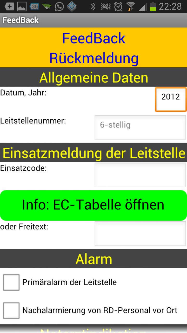 NotfallApp Indikat. Notarzt MZ Screen 2