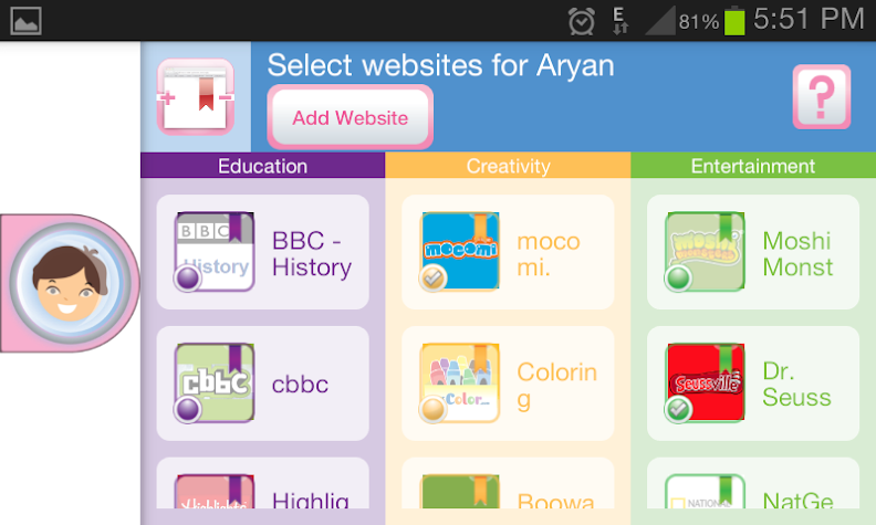 Web select