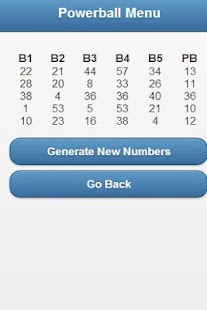 Powerball Lottery Generator Screen 3