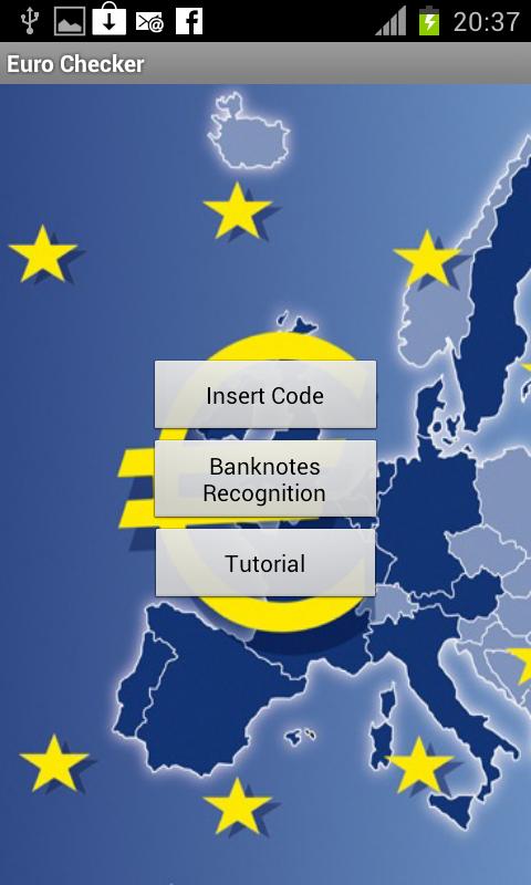 Android application Euro Checker screenshort