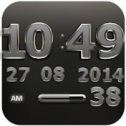 Digi Clock Widget Iron Sun