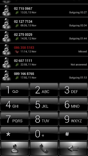 Dialer BlackWhite Gloss Skin