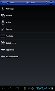 Poweramp skin Blue Glas deluxe v3.10