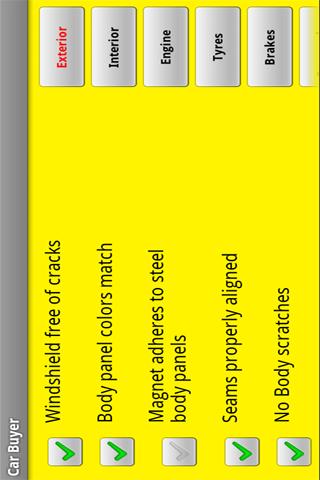 Android application Car Buyer Checklist Pro screenshort