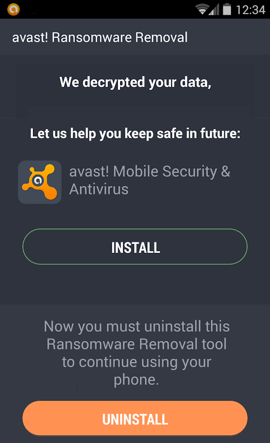   Avast Ransomware Removal: captura de tela 