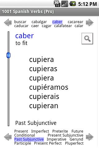 1001 Spanish Verbs (Pro) Screen 1