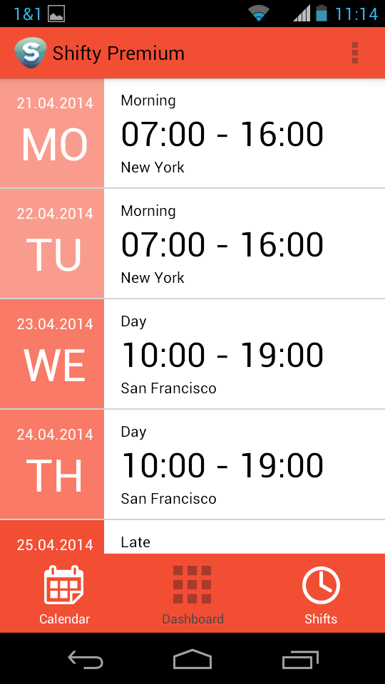 Work Calendar Shifty - Premium Screen 2