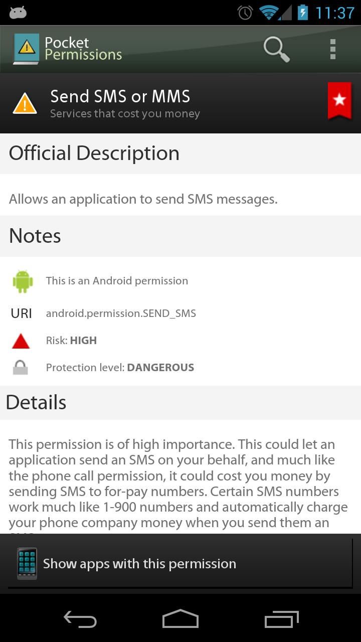 PocketPermissions Screen 3