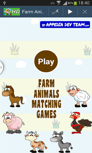 Farm Animals Matching Games