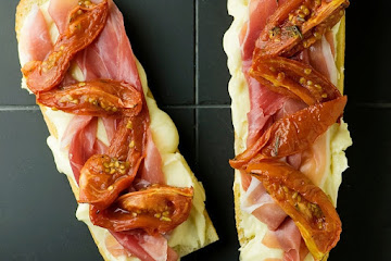 Brie, Roasted Tomato and Prosciutto Sandwich