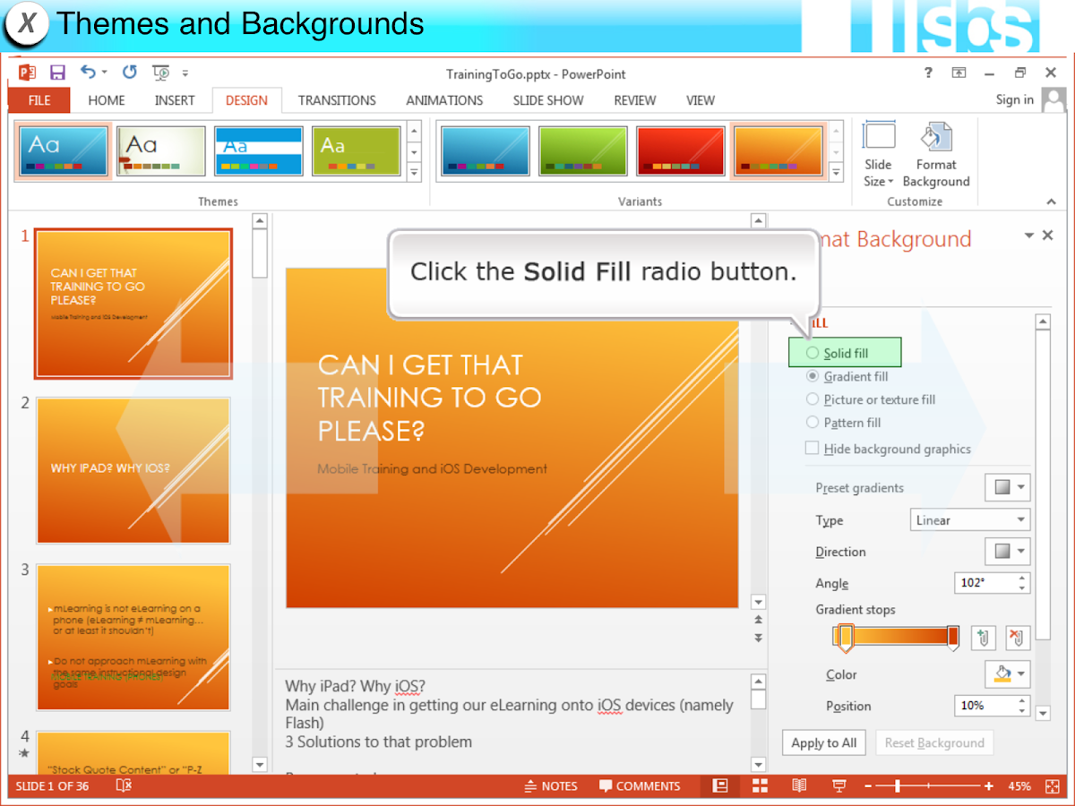 В рабочем окне программы powerpoint нет элемента выберите один из вариантов ответа