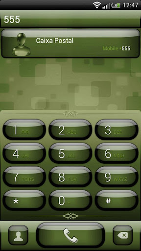 exDialer Jelly Olive Theme