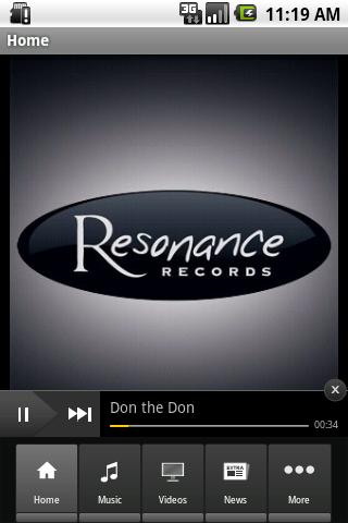Resonance Records Android app Screenshot 1