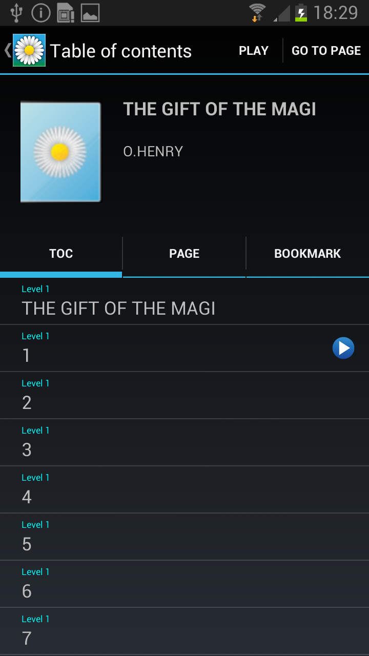 Voice of DAISY Screen 3
