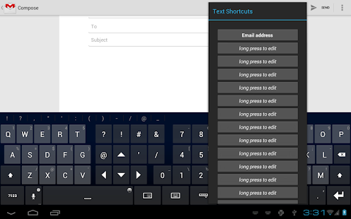 Thumb Keyboard Screenshot