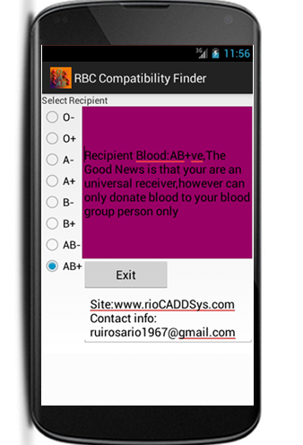 Blood Group Recipient finder