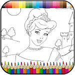 Cover Image of ดาวน์โหลด Princess coloring kids paint 1.2 APK