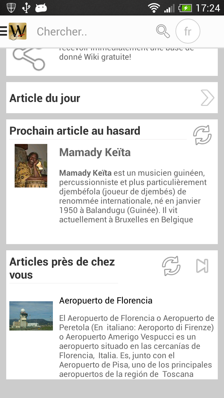 Android application Wiki Encyclopedia Gold screenshort