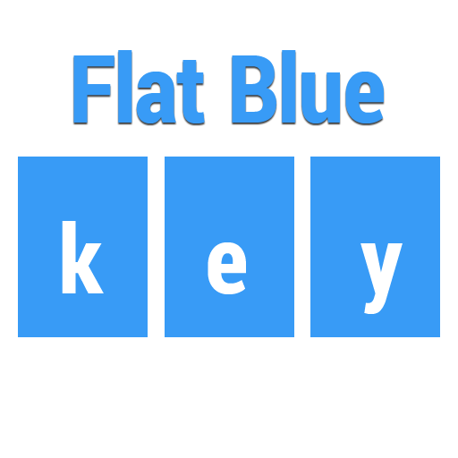 Flat Blue Keyboard Theme 個人化 App LOGO-APP開箱王