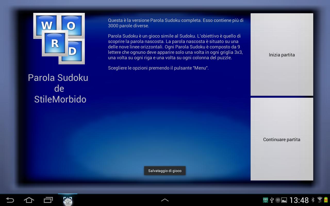 Android application Wordoku screenshort