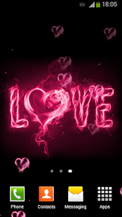 Android application I Love You Live Wallpaper screenshot