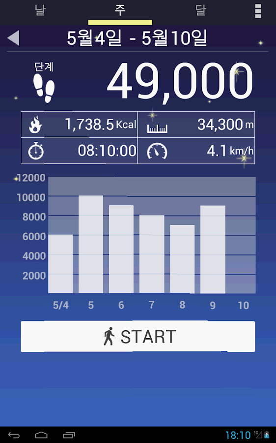   만보기- 스크린샷 