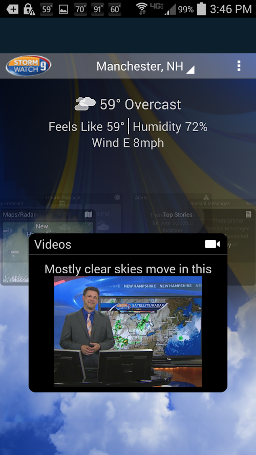 Android application WMUR Weather screenshort