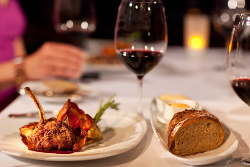 An entrée at Chops Grille aboard Grandeur of the Seas.  