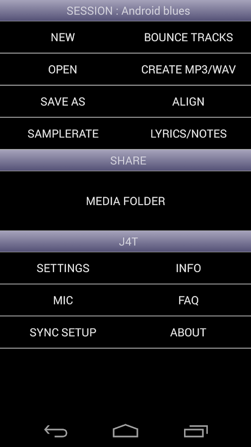    J4T Multitrack Recorder- screenshot  