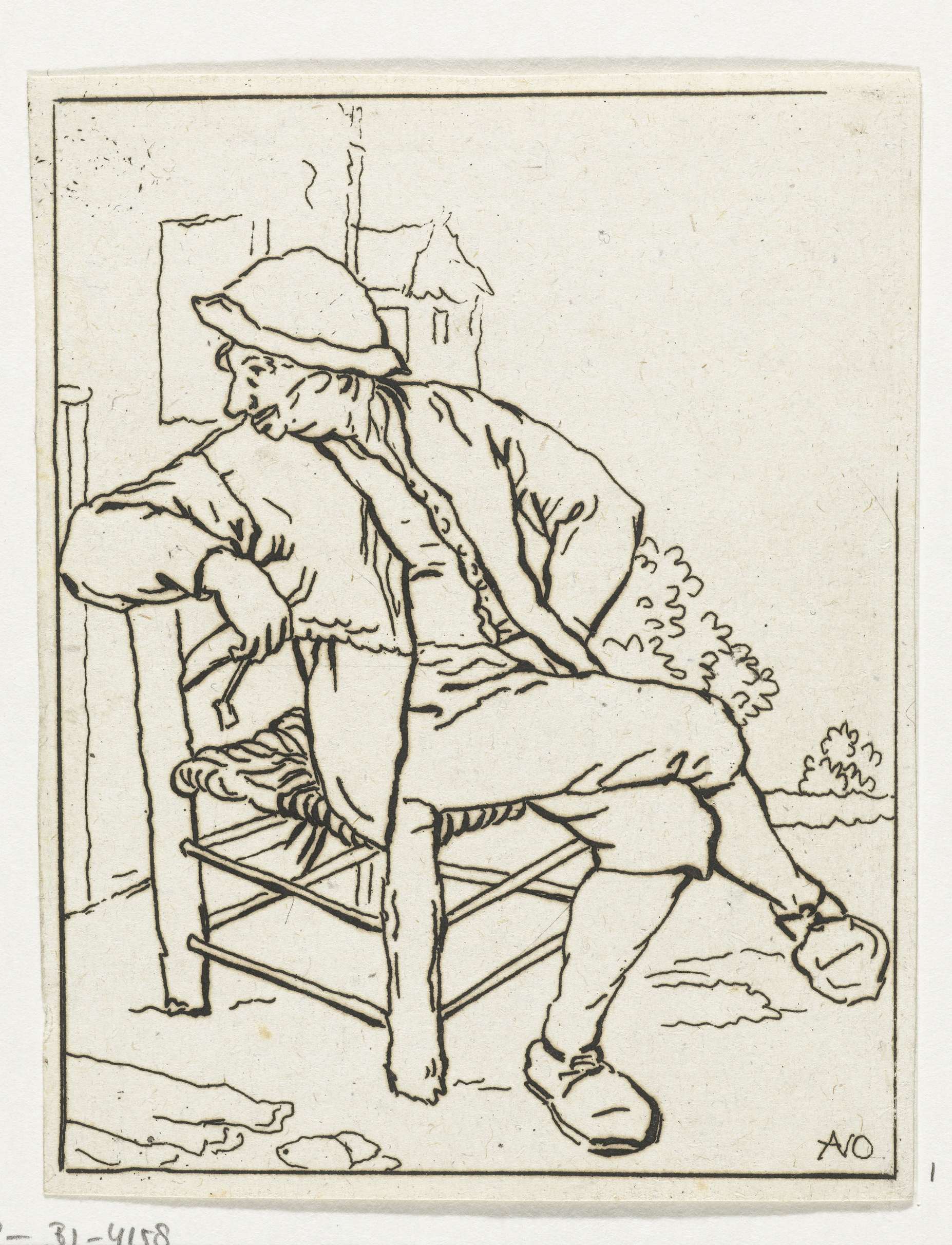 Zittende man