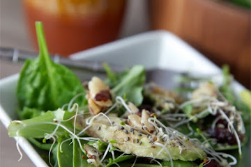 Cranberry Avocado Salad with Sweet White Balsamic Vinaigrette