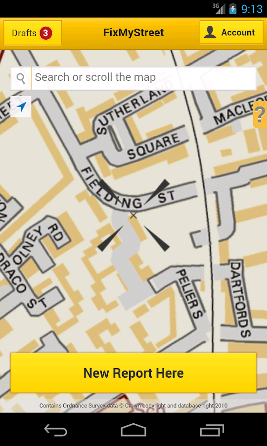   FixMyStreet- capture d'écran 